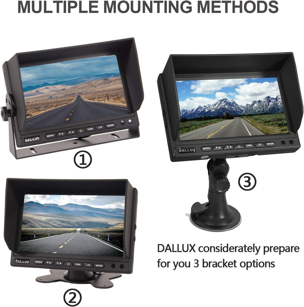Heavy Duty Waterproof Backup Camera System with 7 inch Monitor and 66ft Cable M2014