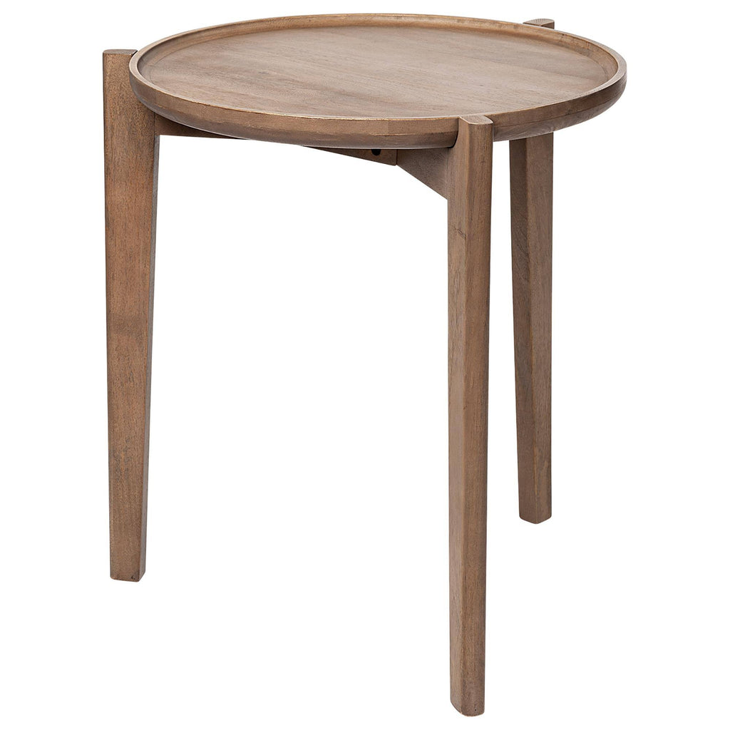 Brown Solid Wood Accent Table O961