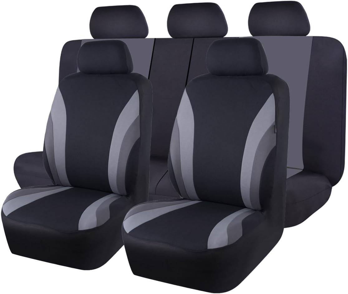 Two Front Car Seat Cover Set, Red L797