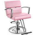 Pink Leather Salon Chair with Vented Back P8987