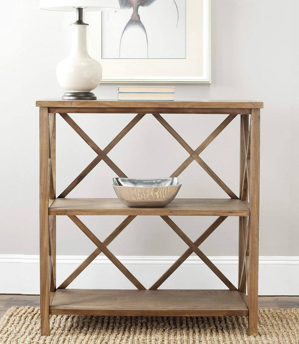 Oak 2-Tier Open Bookcase Y5616