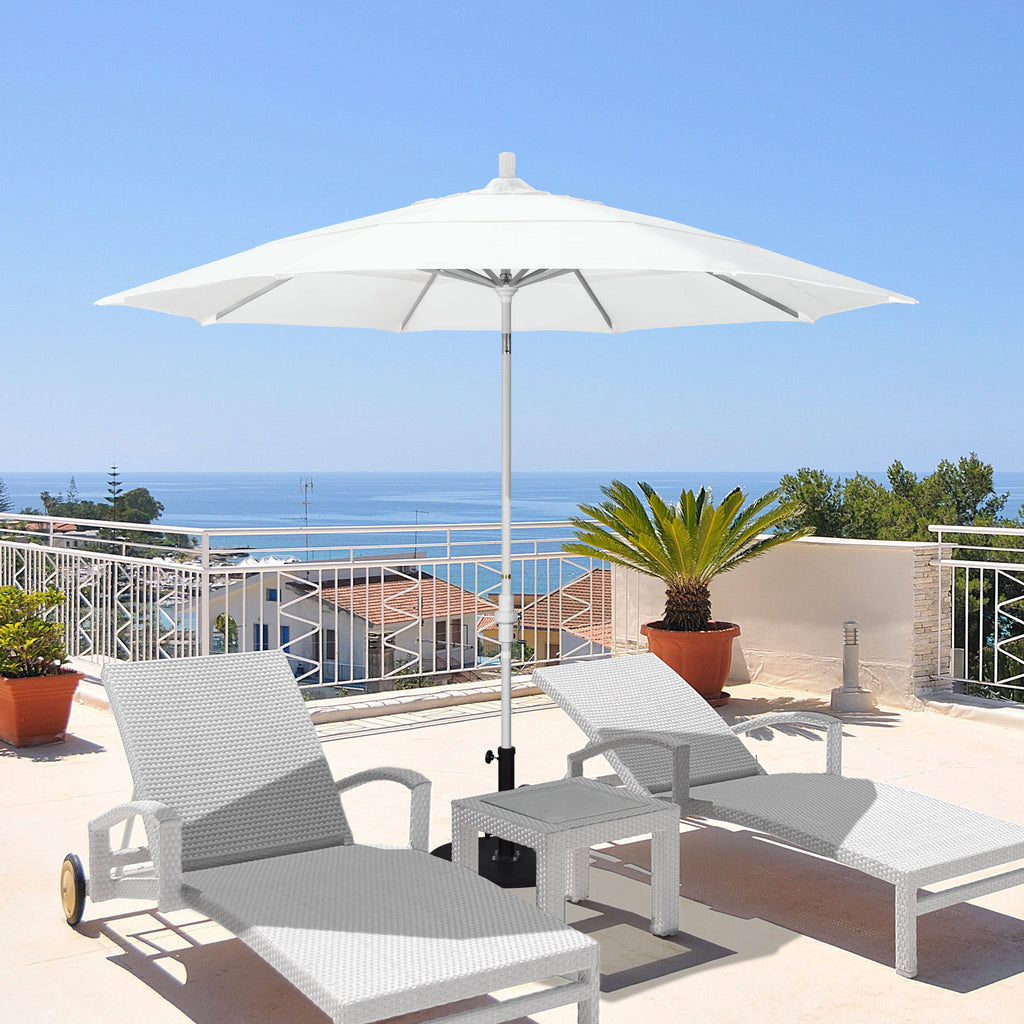 11' Aluminum Market Umbrella with Double Wind Vent Antique Beige V45851