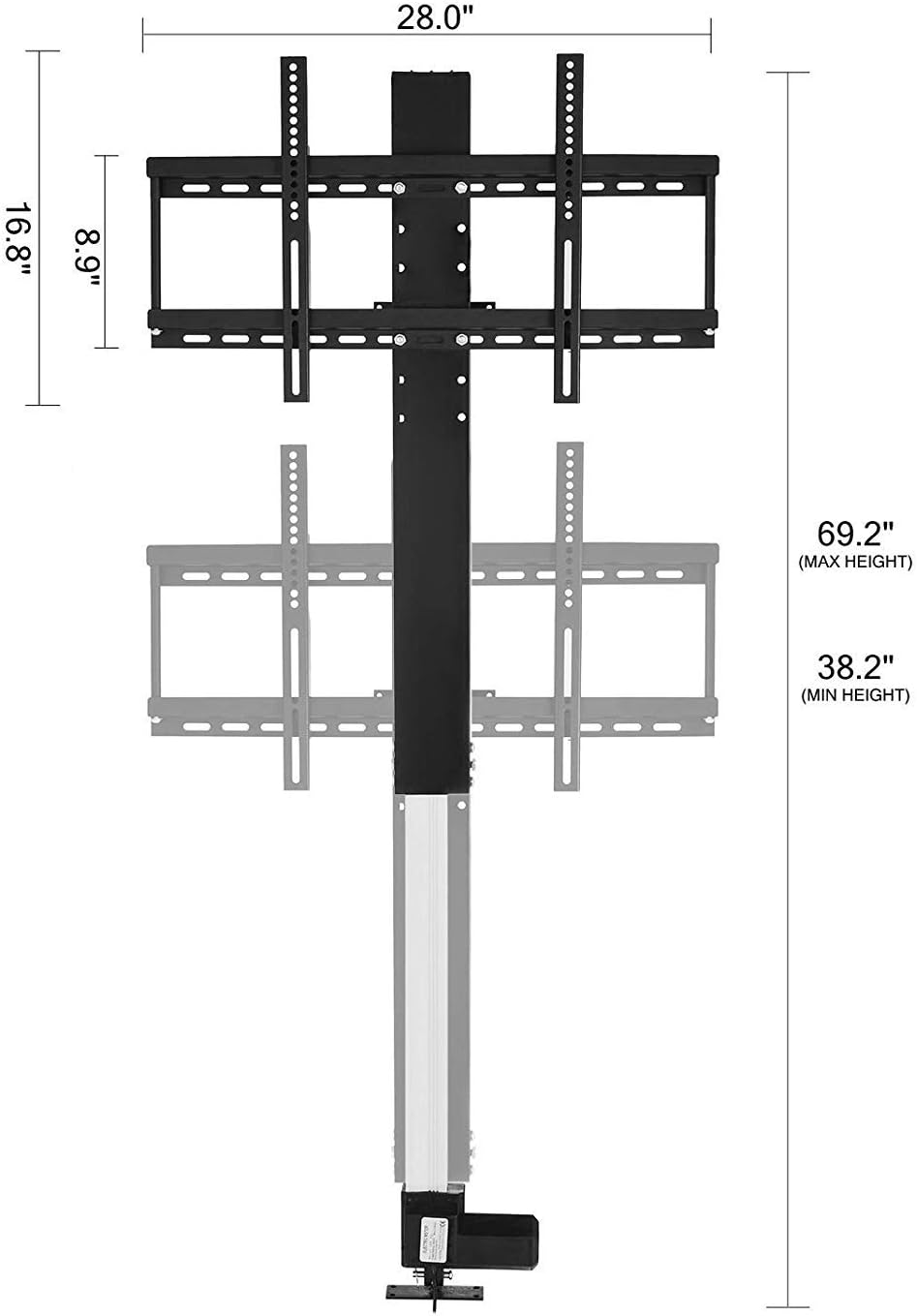Motorized TV Lift Mount Bracket with Remote Controller B374596