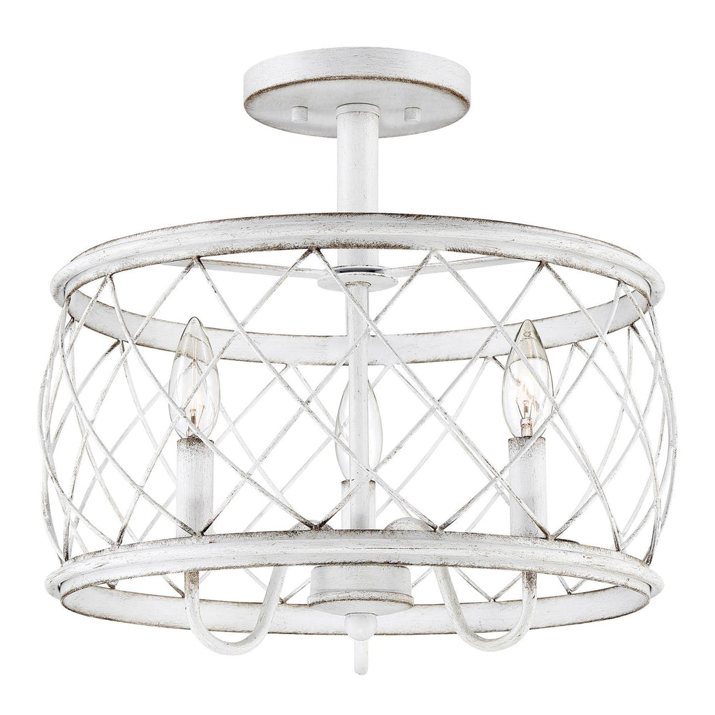 Antique White Semi Flush Mount Light L64691