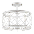 Antique White Semi Flush Mount Light L64691