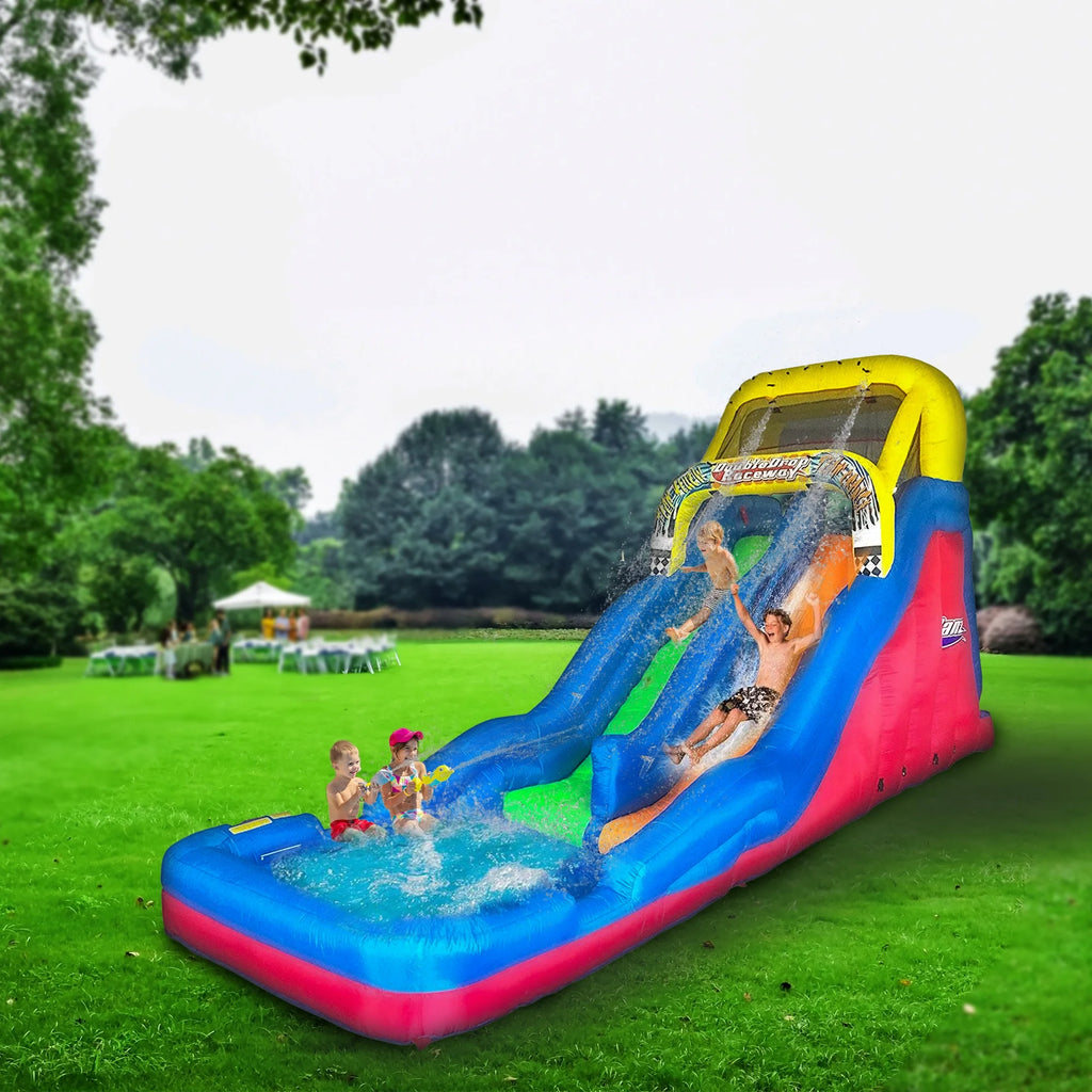 Double Drop 2 Lane Inflatable Water Slide J93407