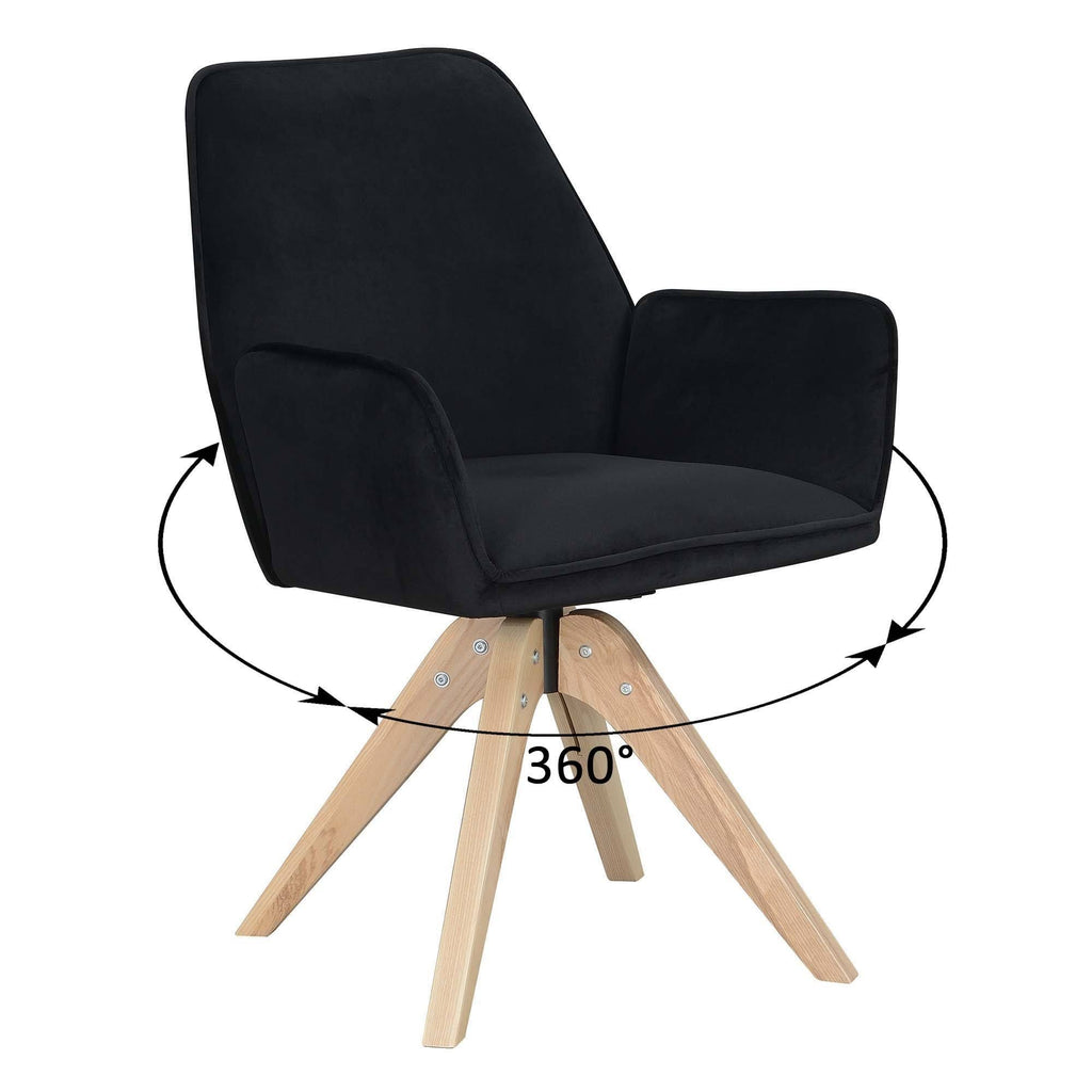 Velvet Blue Swivel Accent Chair Y554262
