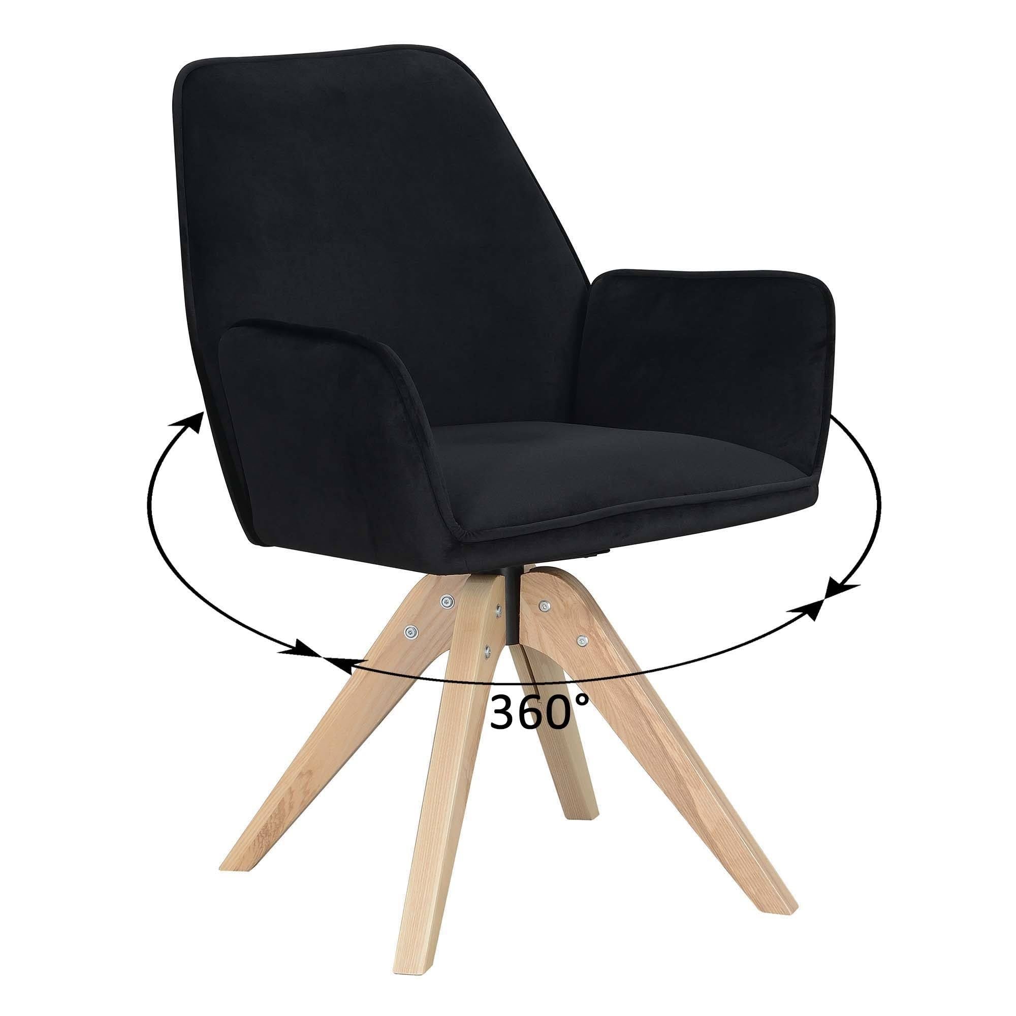 Velvet Blue Swivel Accent Chair Y554262