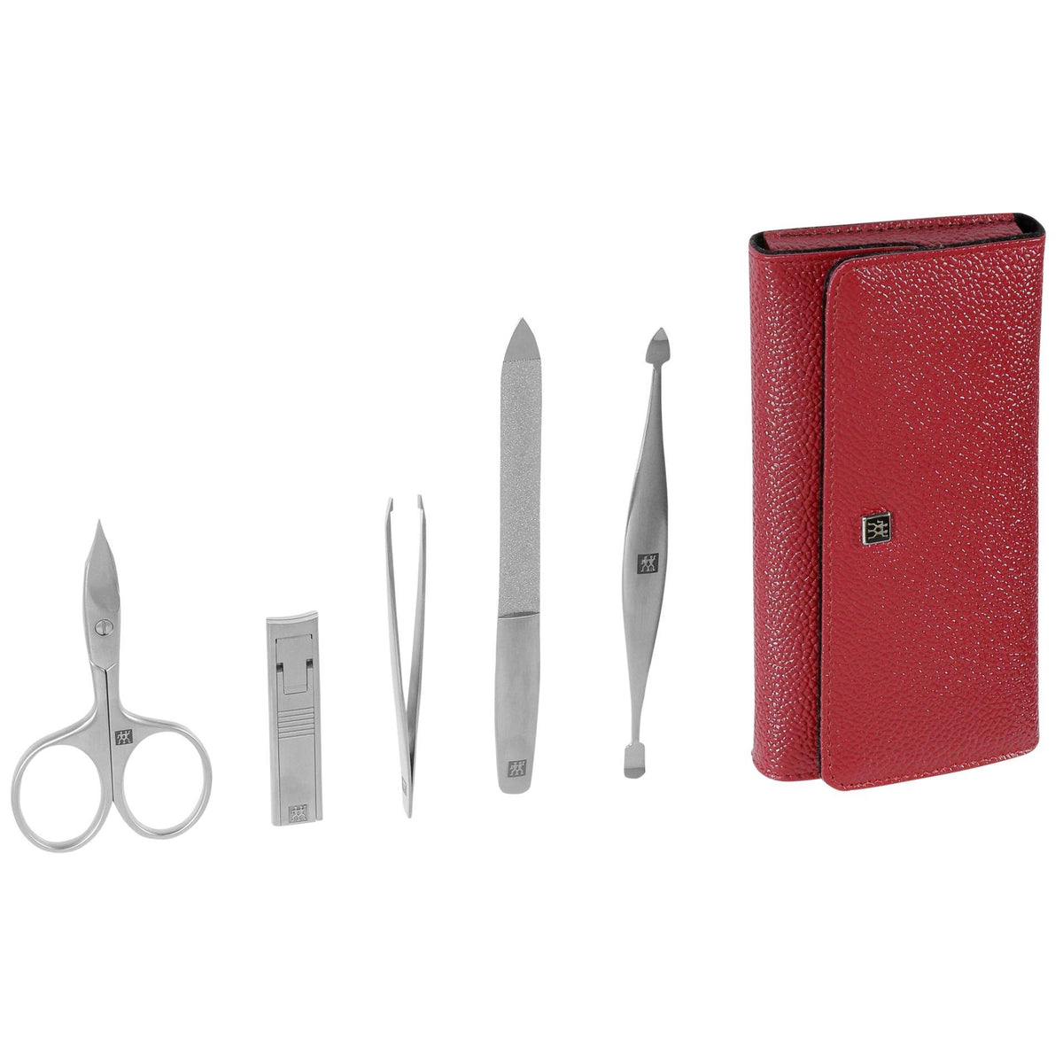 Red 5 Pieces Snap Case J975