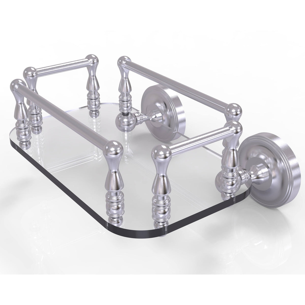 Antique Copper Wall Mounted Glass Guest Towel Tray D49588