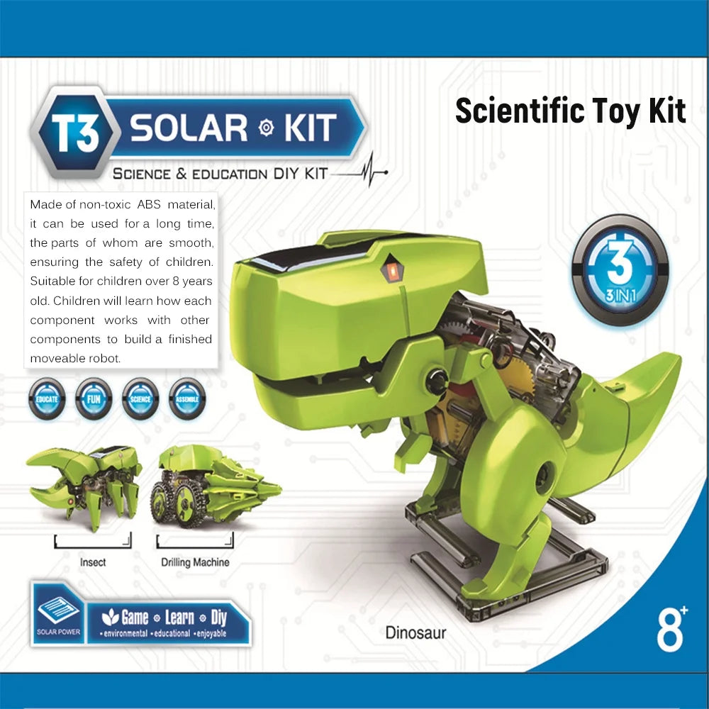 3 In 1 Solar Robot Diy Science Toy Set B66989