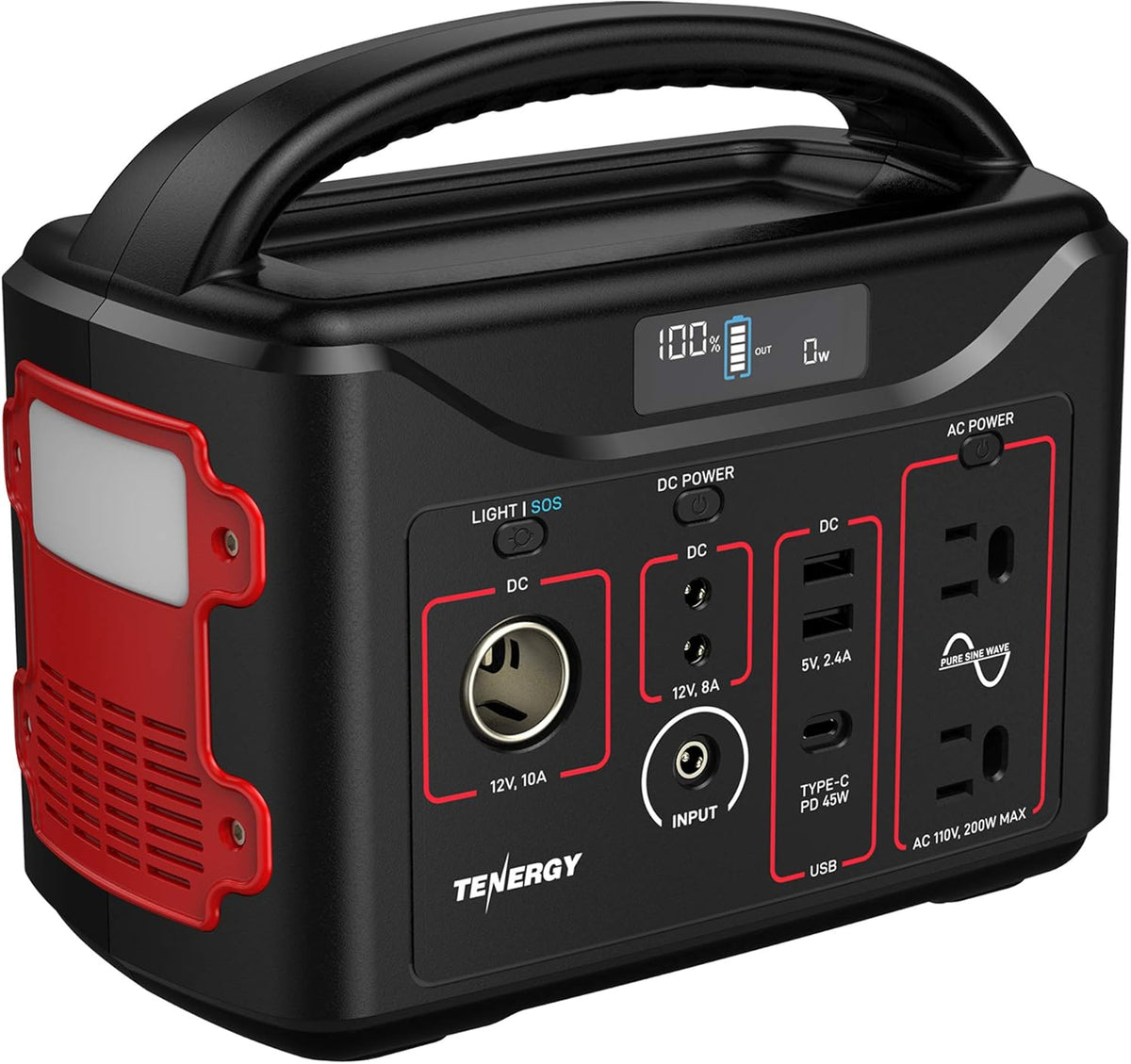 300Wh 110V/200W Portable Power Station with AC Outputs and USB-C PD 45W A461