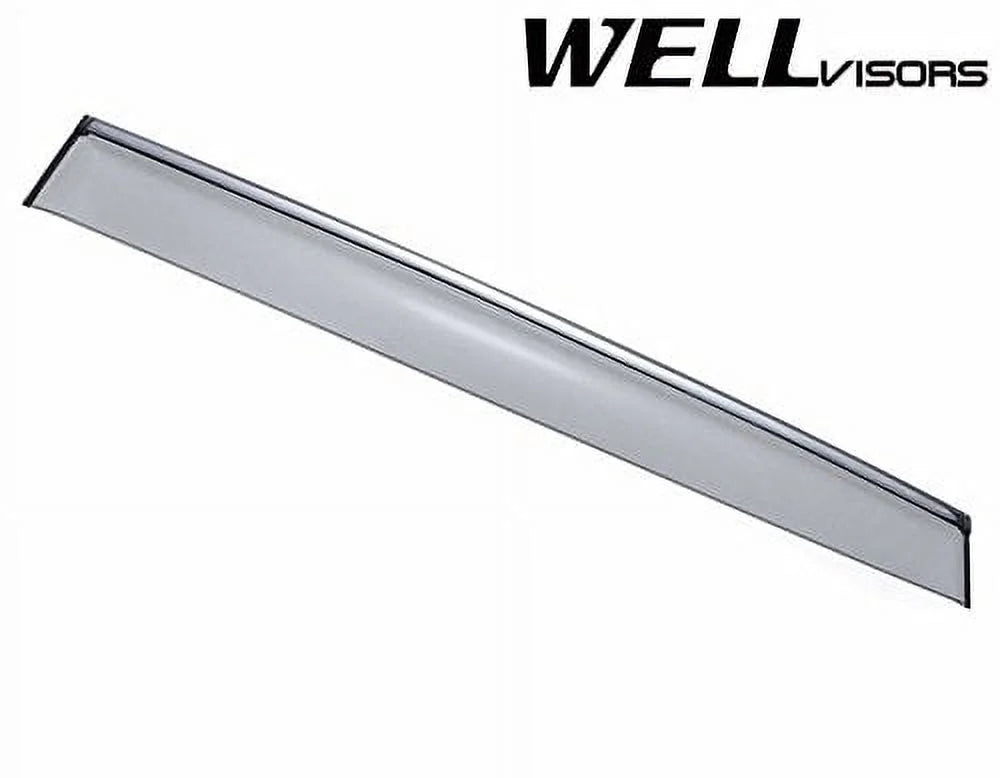 Side Window Wind Deflector Visors with Chrome Trim H9969