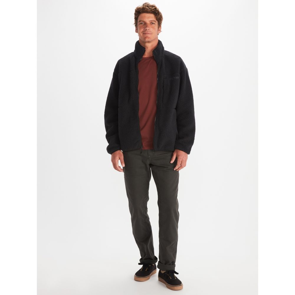 Men's Aros Fleece Jacket Black Size Large D4090