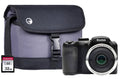 Black 16MP 25x Zoom Bridge Camera with 32GB SD Card & Case M93855