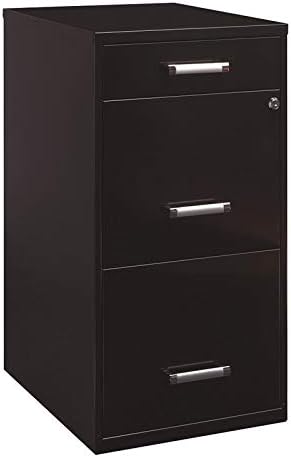 Black 3 Metal Organizer Pencil Drawer Vertical File Cabinet I339