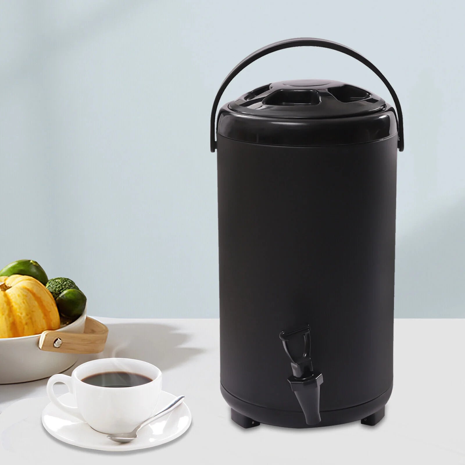 Black 2.3 Gallon Insulated Beverage Dispenser with Handles Q410065