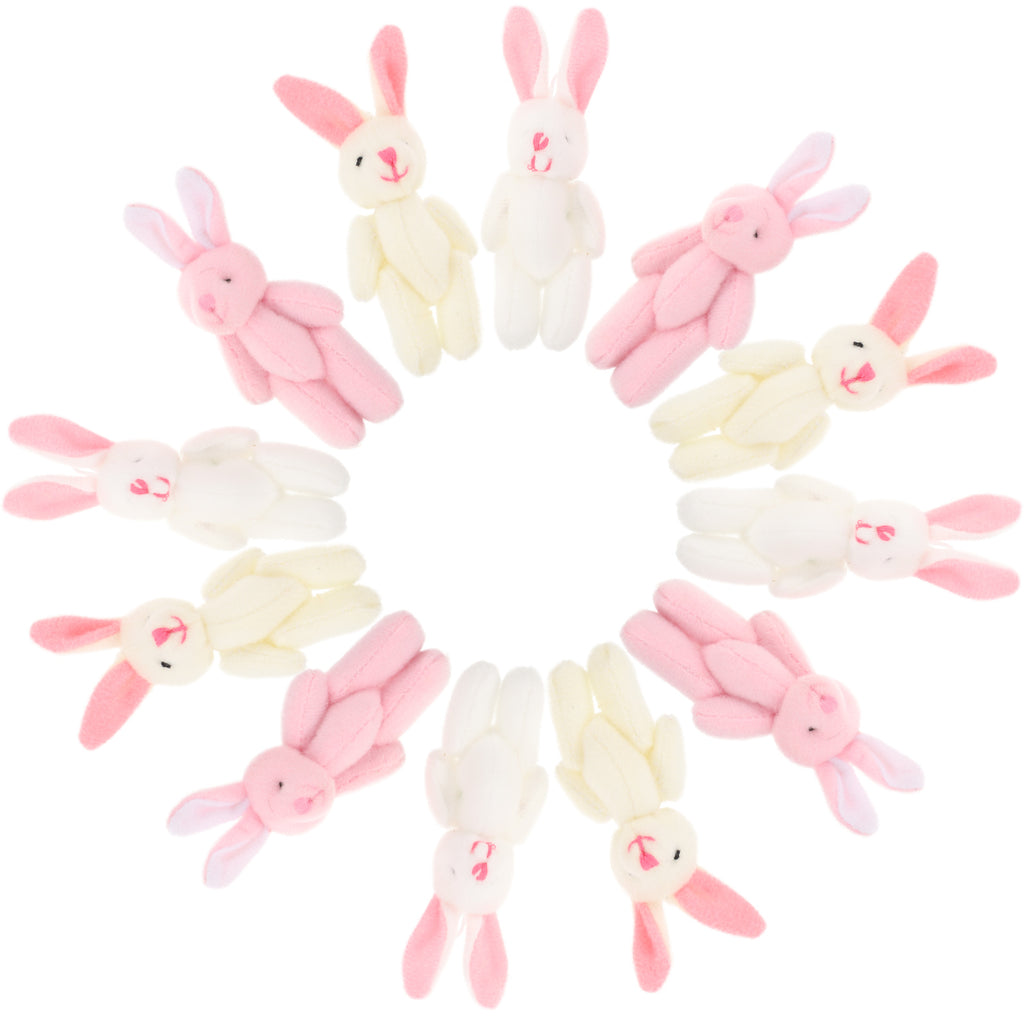 45 Pcs Mini Rabbit Plush Toy Car Accessories G889456
