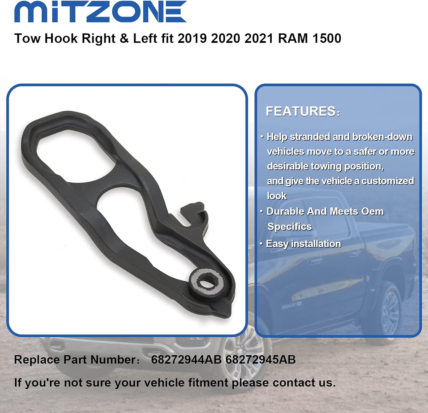 Front Tow Hooks Right & Left with Bushing H868851