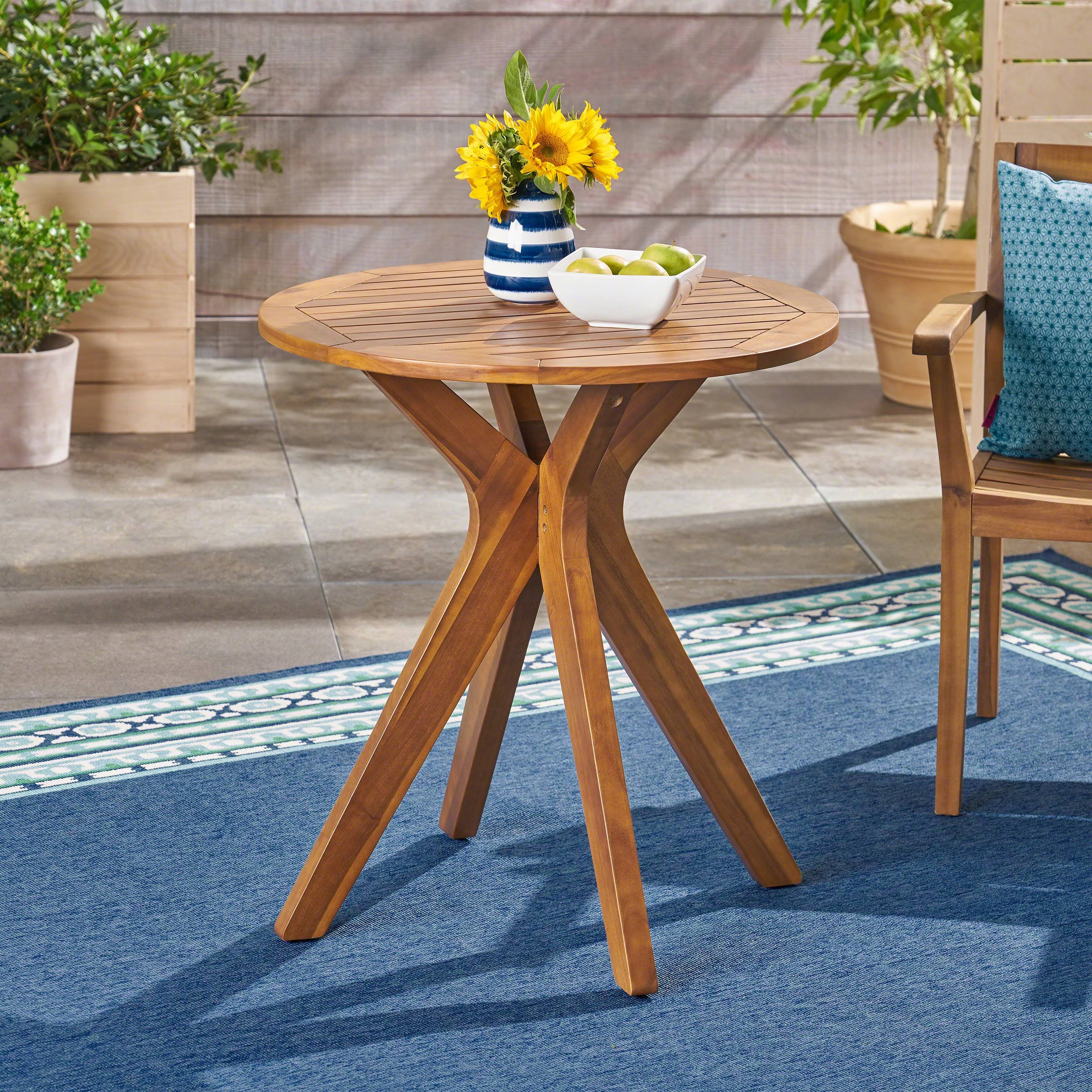 Grey Acacia Wood Bistro Table E14141