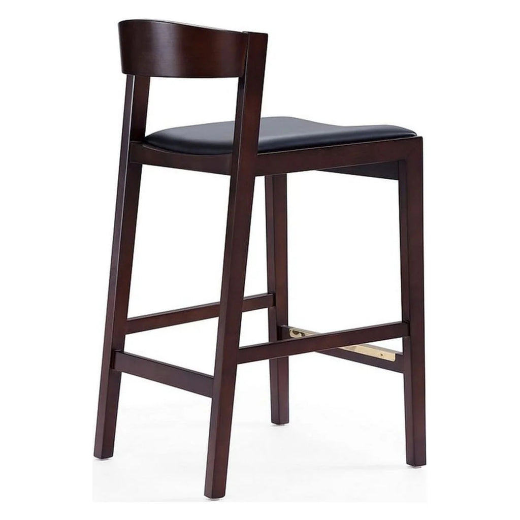 Black Faux Leather Counter Stool Q3925