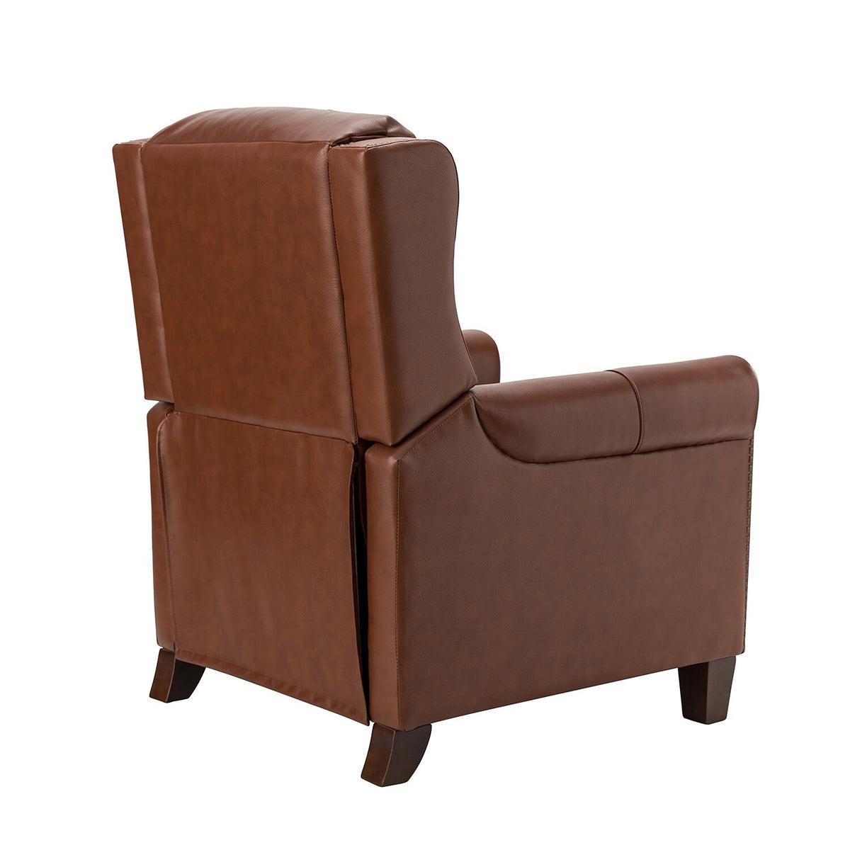 Genuine Leather Manual Recline Set of 2 BROWN P150