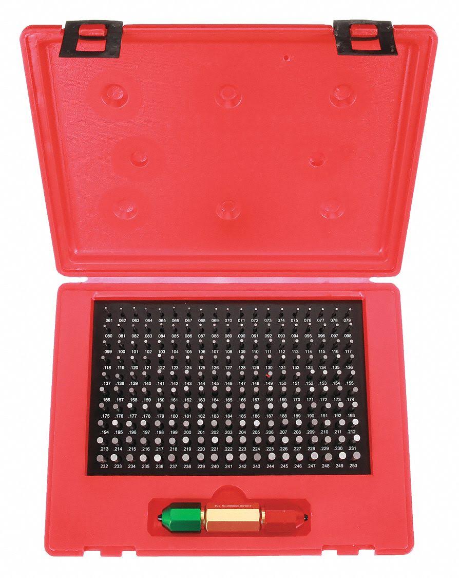 Pin Gage Set, Minus, 0.061-0.250 in J936531