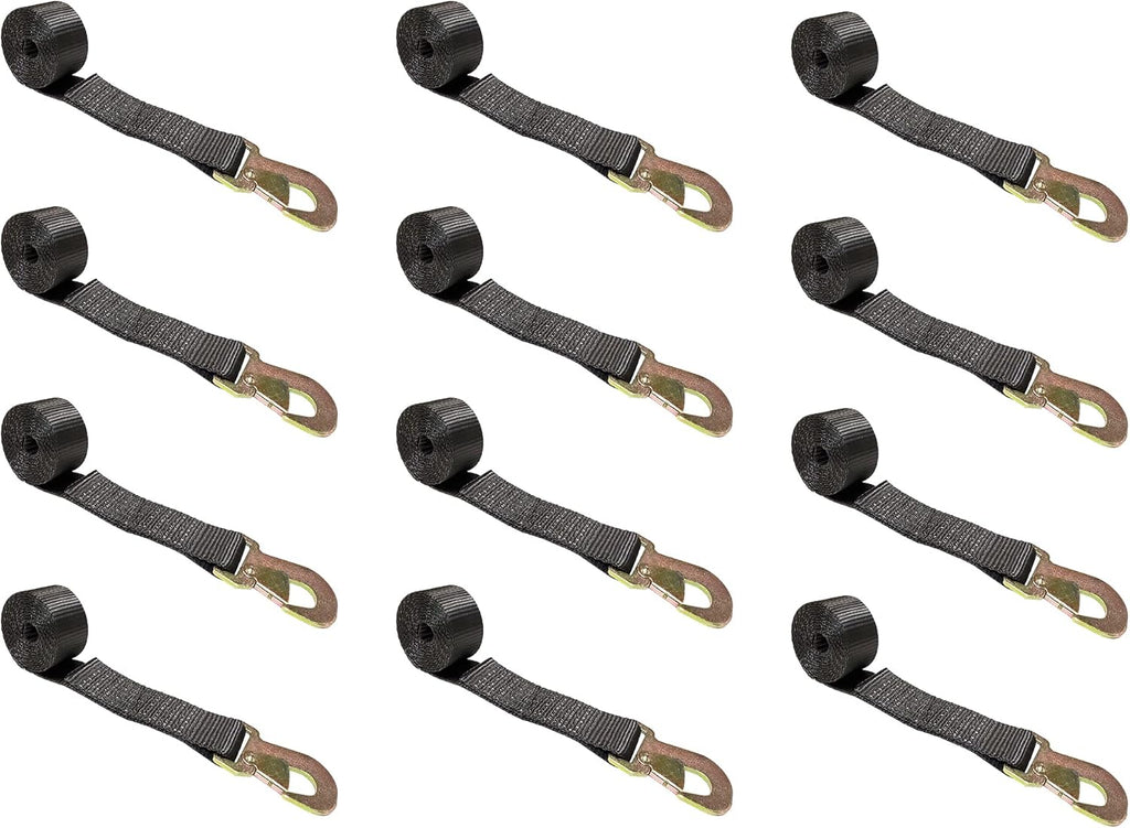 2” x 10 FT Heavy Duty Flat Hook Tie Down Strap (Pink, 10 - Pack) C79190