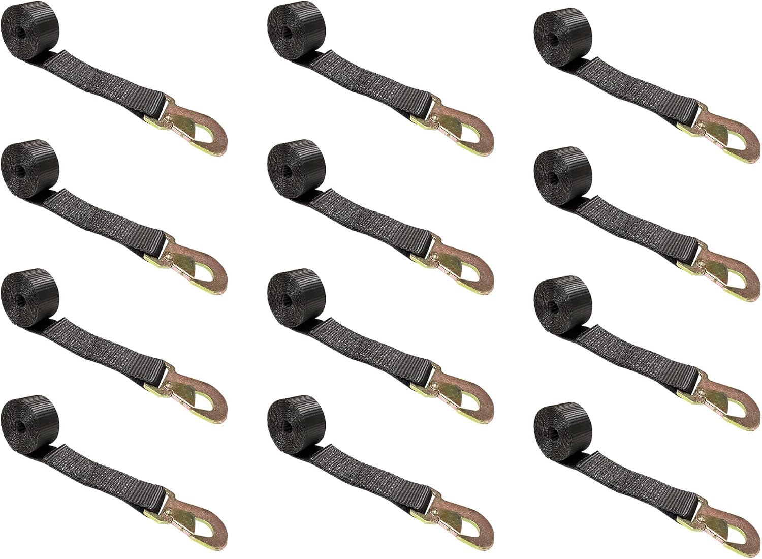 2” x 10 FT Heavy Duty Flat Hook Tie Down Strap (Pink, 10 - Pack) C79190
