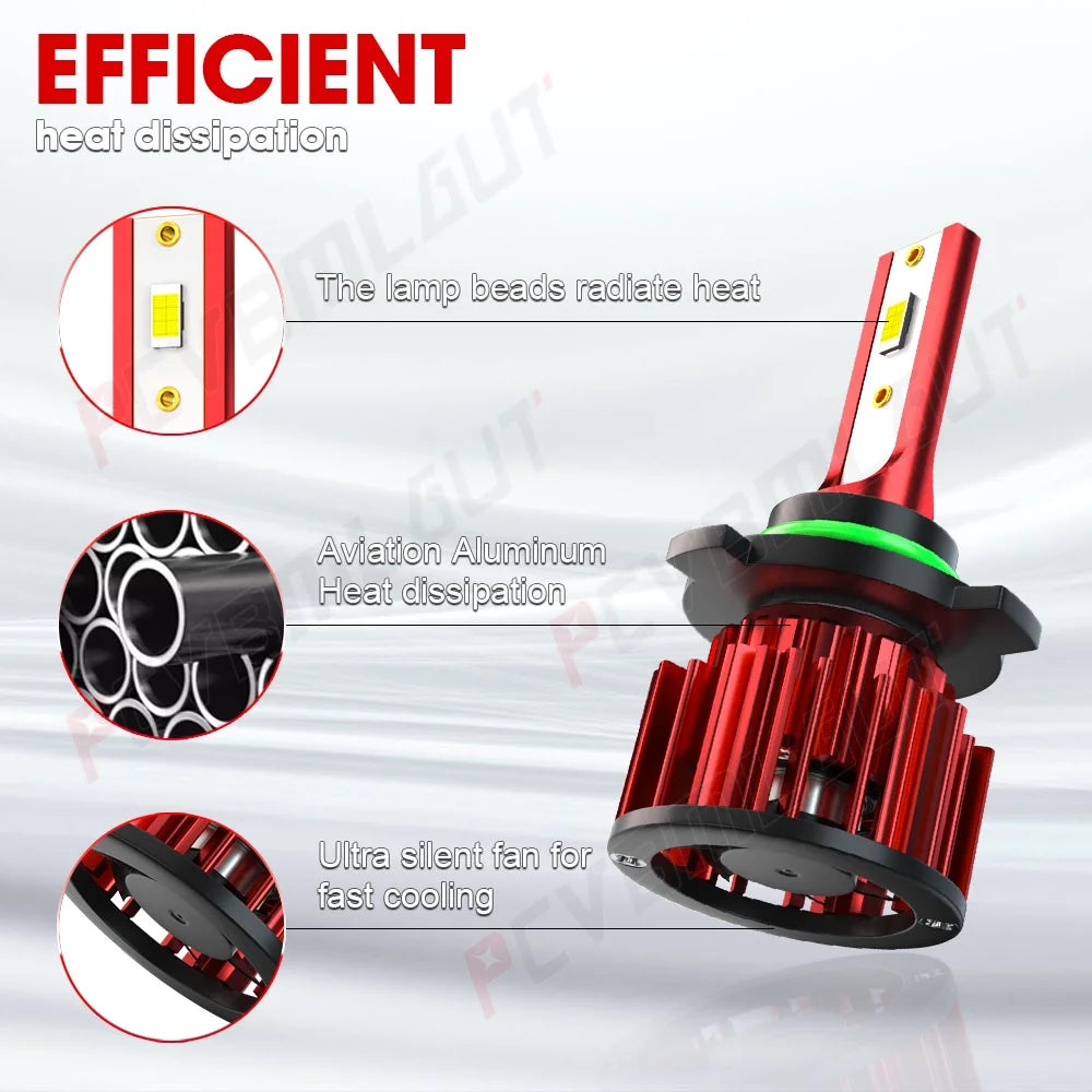 9005 9006 9145 LED Headlight Fog Light Bulbs Combo 6000k White Q6837