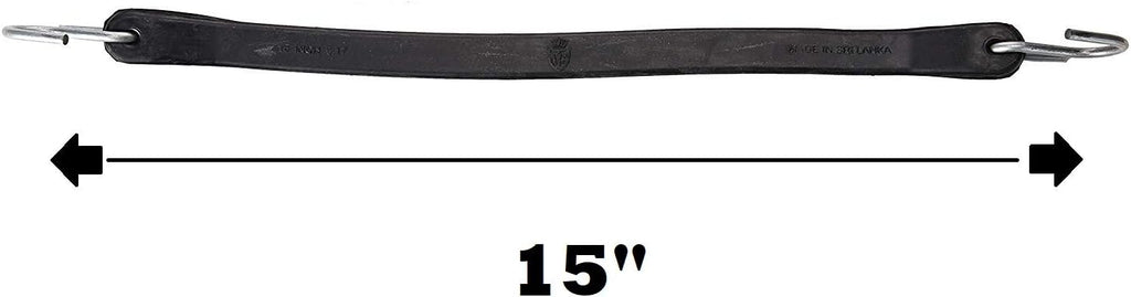 15" Rubber Bungee Cords with Hooks, Pack of 25 Q73145