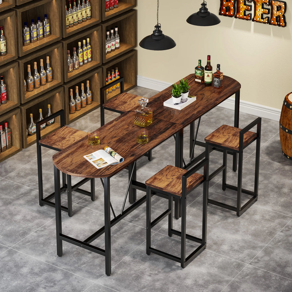 3-Piece Bar Table Set, 39.4 Marble White L1987