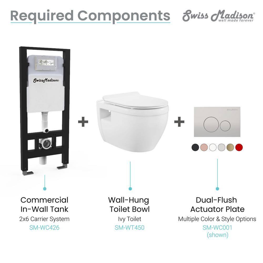 Glossy White Wall Hung Toilet T190