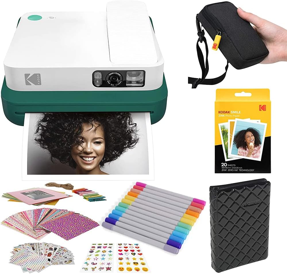Black Digital Instant Camera for Zink Photo Paper J6039