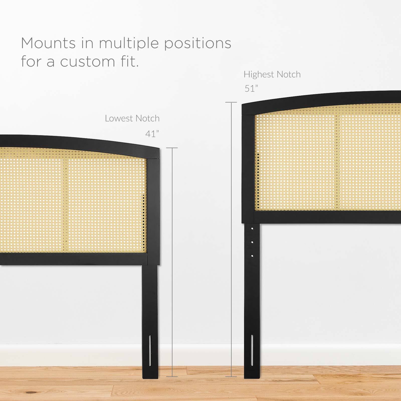 Black Cane Full Headboard M514197