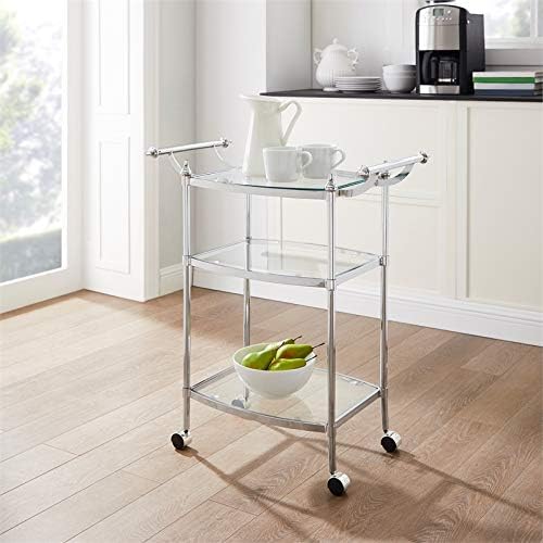 Chrome Metal Bar Cart Q304709
