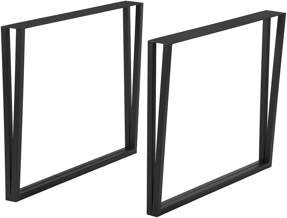28” Height 18” Wide Black Metal Table Legs 2 PCS S973