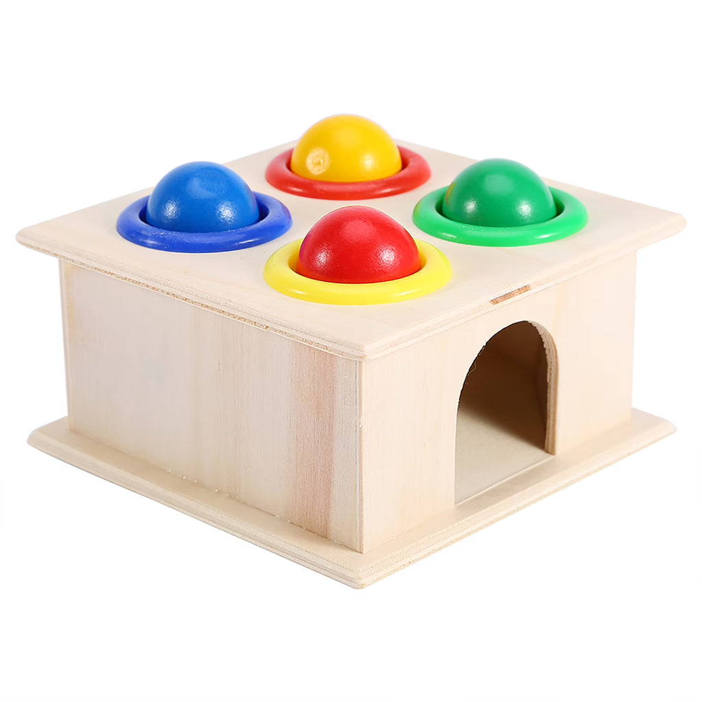 Wooden Ball Hammer Box Whack A Mole Game D438794