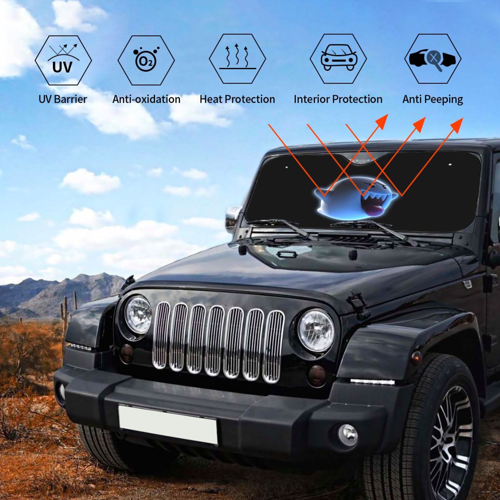Boo Car Sunshade O7030