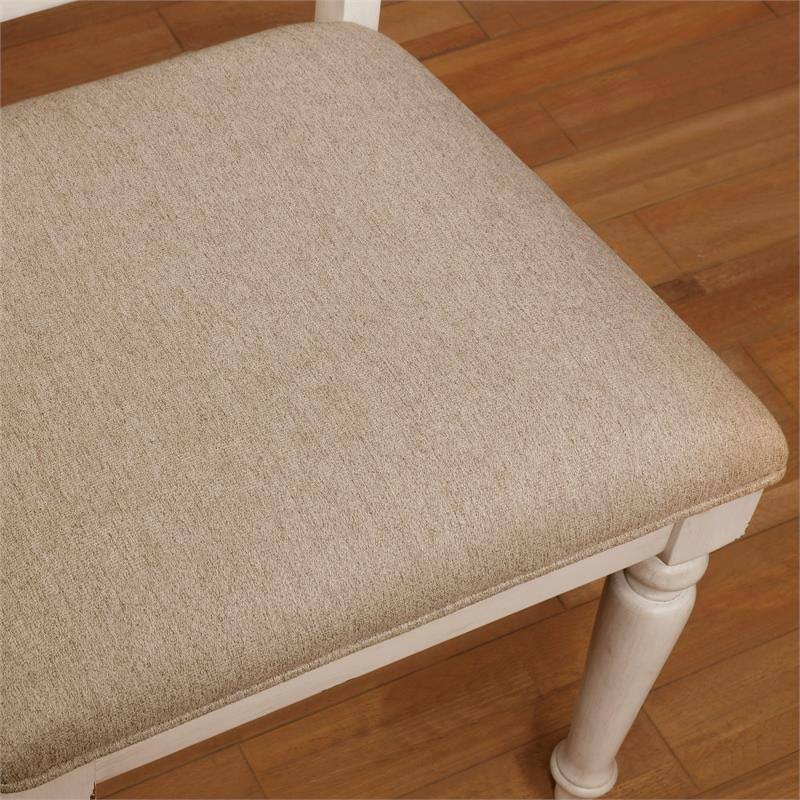 Antique White Wood Side Chair (Set of 2) E280