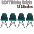Set of 4 Plastic Shell Side Dining Chairs with Metal Base A77257
