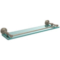 22-inch Tempered Glass Shelf with Gallery Rail Antique Pewter G741