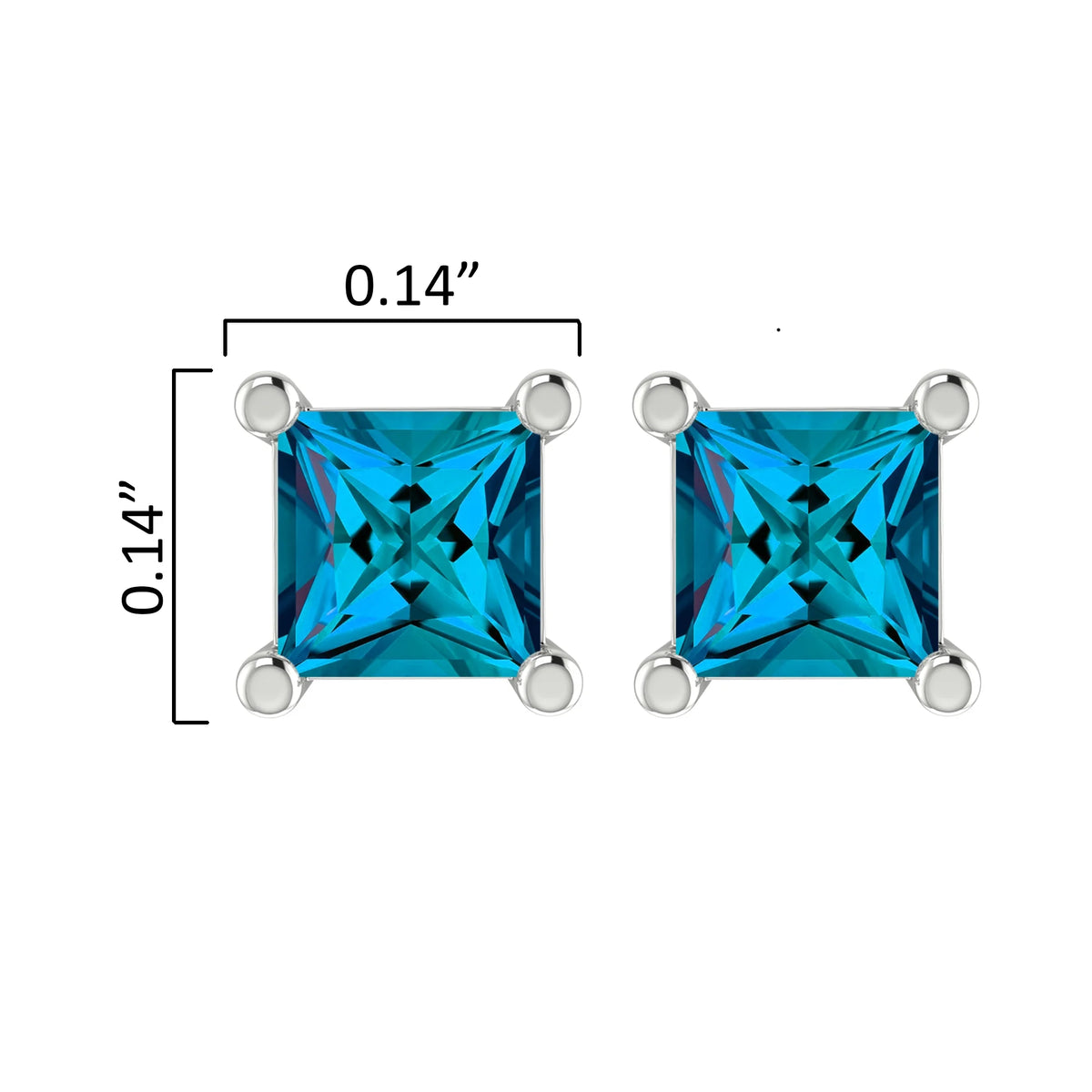 Natural Blue Diamond Stud Earrings V5129