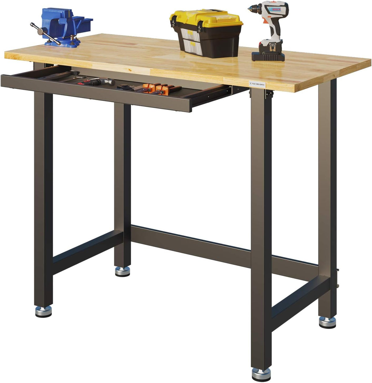 48 x 24 Rubber Wood Work Bench with Drawer L283496
