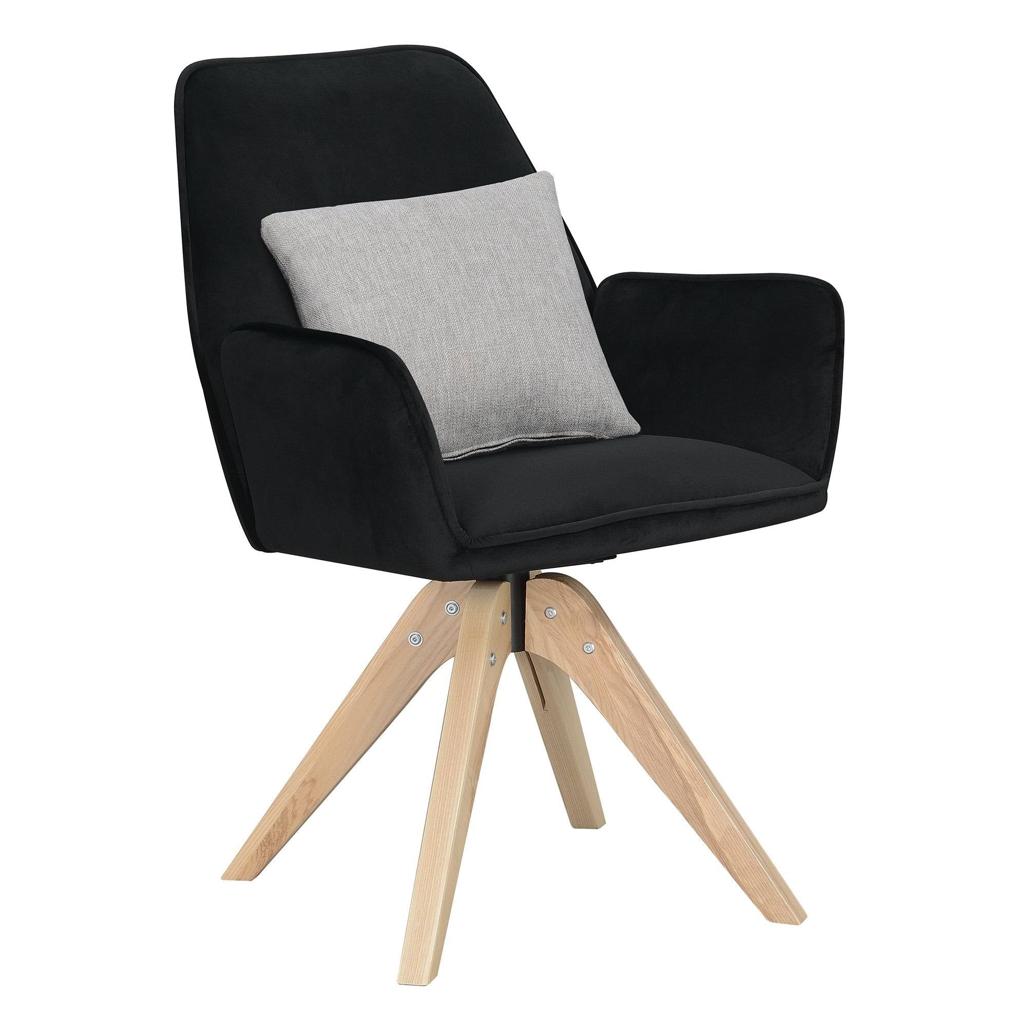 Velvet Blue Swivel Accent Chair Y554262