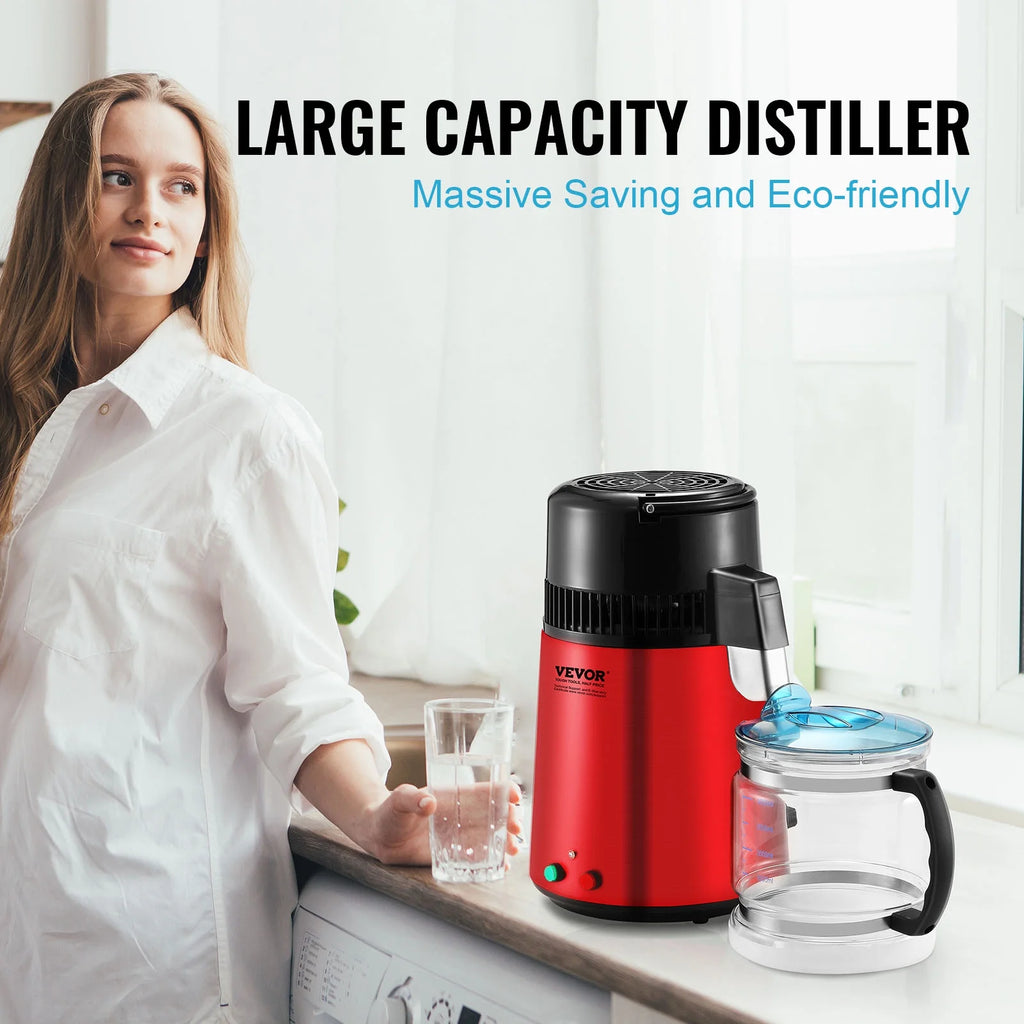 Red 4L Stainless Steel Water Distiller Z304