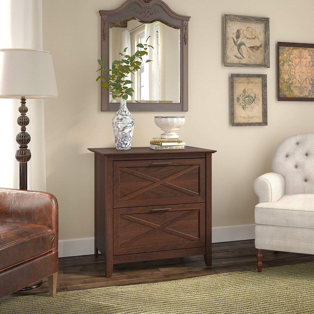 2 Drawer Lateral File Cabinet in Bing Cherry E2018