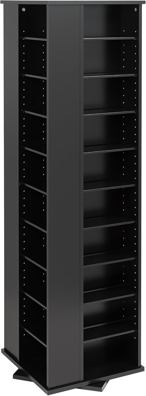 Black Four-Sided Spinning Tower Storage Cabinet K486427