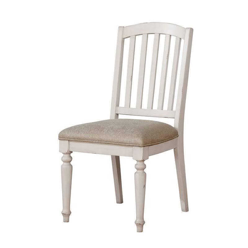 Antique White Wood Side Chair (Set of 2) E280