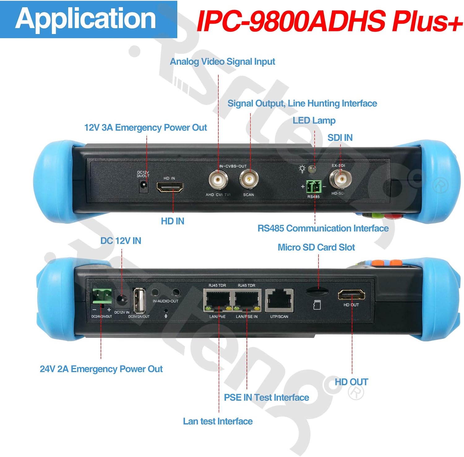 CCTV Camera Tester 8MP 7inch IPS Touch Screen POE WiFi 4K H.265 HDMI IPC Tester T405